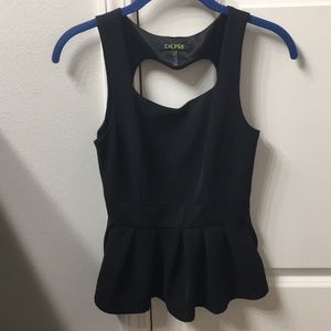 Sleeveless black top